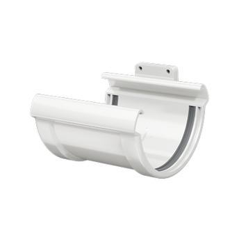 Соединитель желобов Люкс (Lux) Пломбир, (RAL 9003)